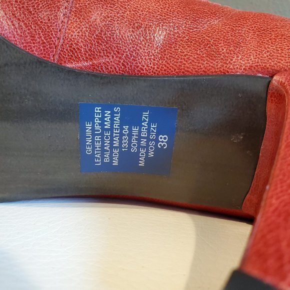 Red Leather Pumps (High Heels) - Picture 8 of 8